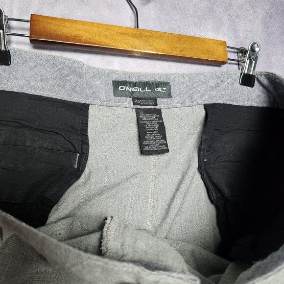 O'Neill Shorts Mens 40 Gray Flat Front Casual Walking Golf Lightweight Polyester - Picture 7 of 11